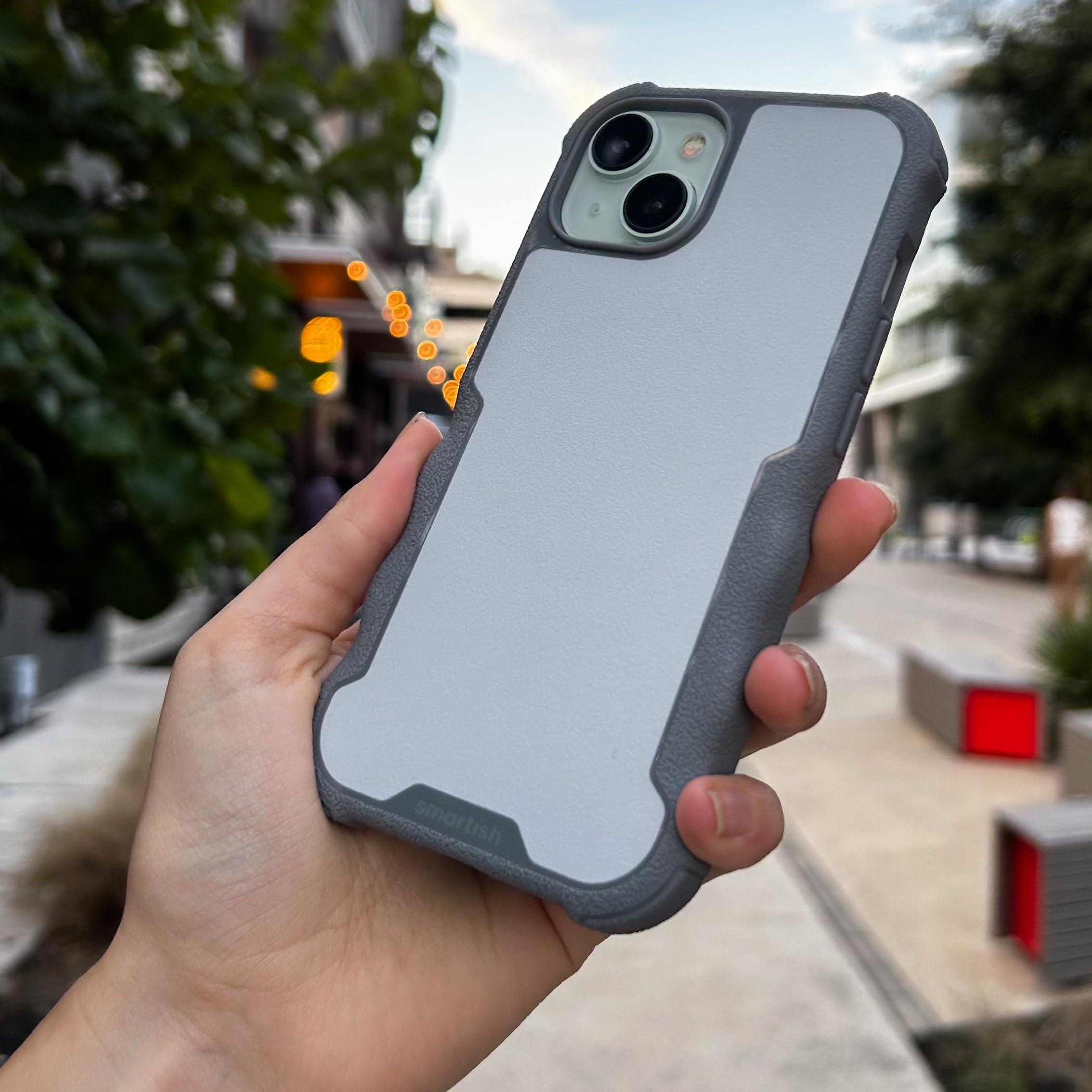 Smartish Smartish iPhone 15 Plus Protective Magnetic Case Gripzilla Compatible with MagSafe Rugged Tough Heavy Duty Cover Gray Area - View 9 of 9