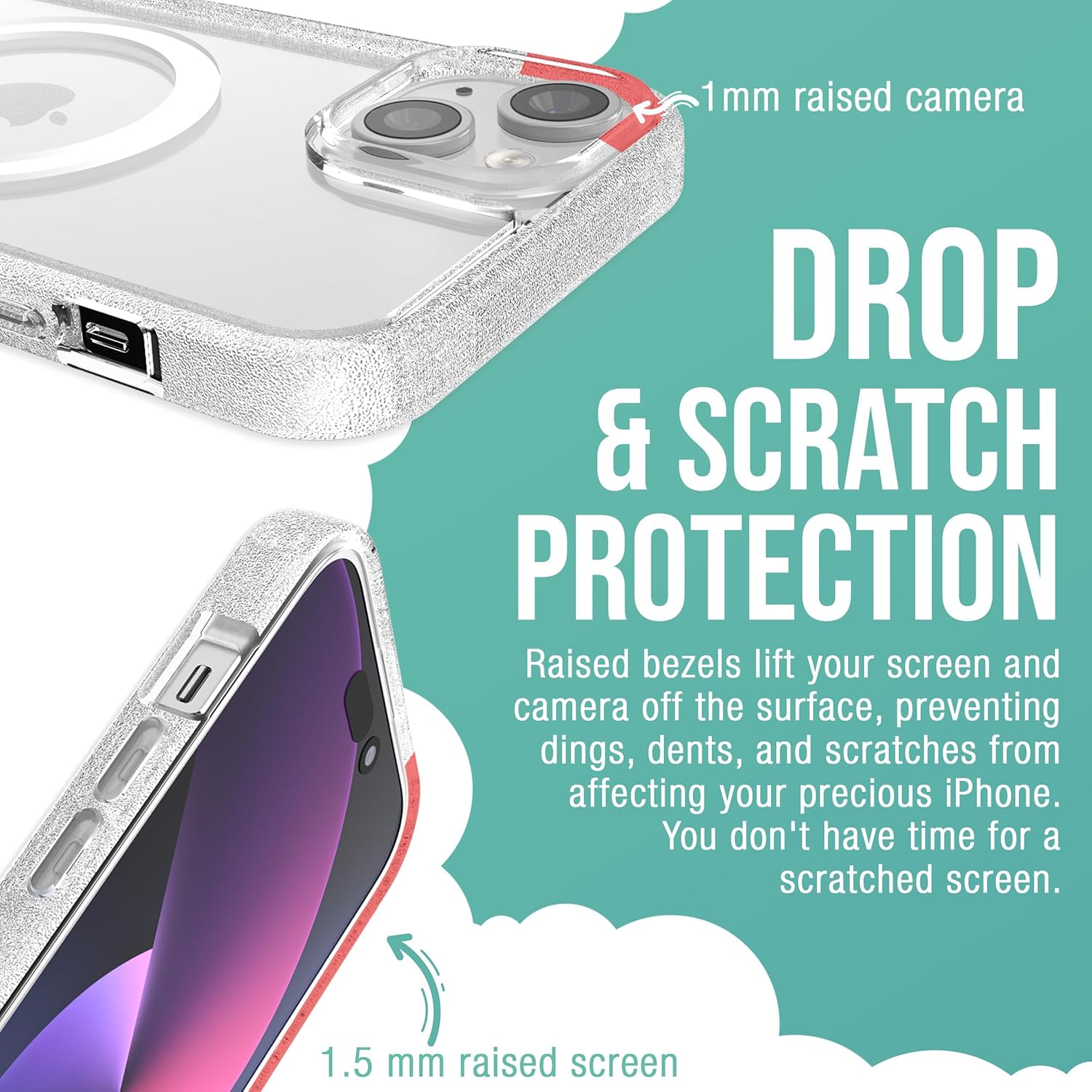 Smartish Smartish iPhone 15 Plus Magnetic Case Lightweight Protective Slim Grip Cover Compatible with MagSafe Clearly Clear - View 4 of 9