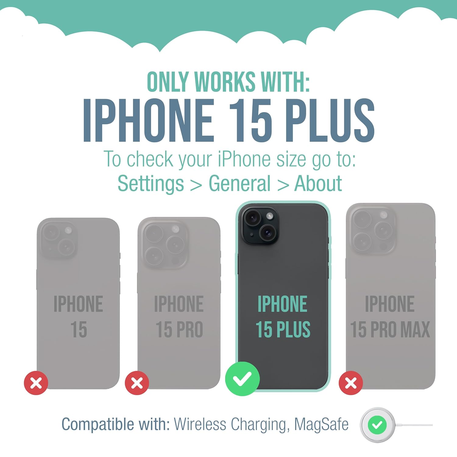 Smartish Smartish iPhone 15 Plus Magnetic Case Lightweight Protective Slim Grip Cover Compatible with MagSafe Clearly Clear - View 5 of 9