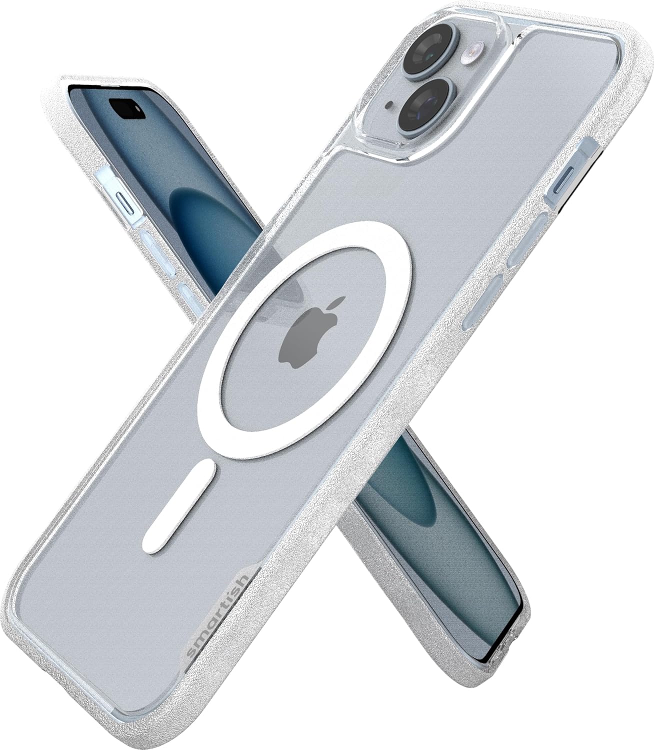 Smartish iPhone 15 Plus Magnetic Case Lightweight Protective Slim Grip Cover Compatible with MagSafe Clearly Clear