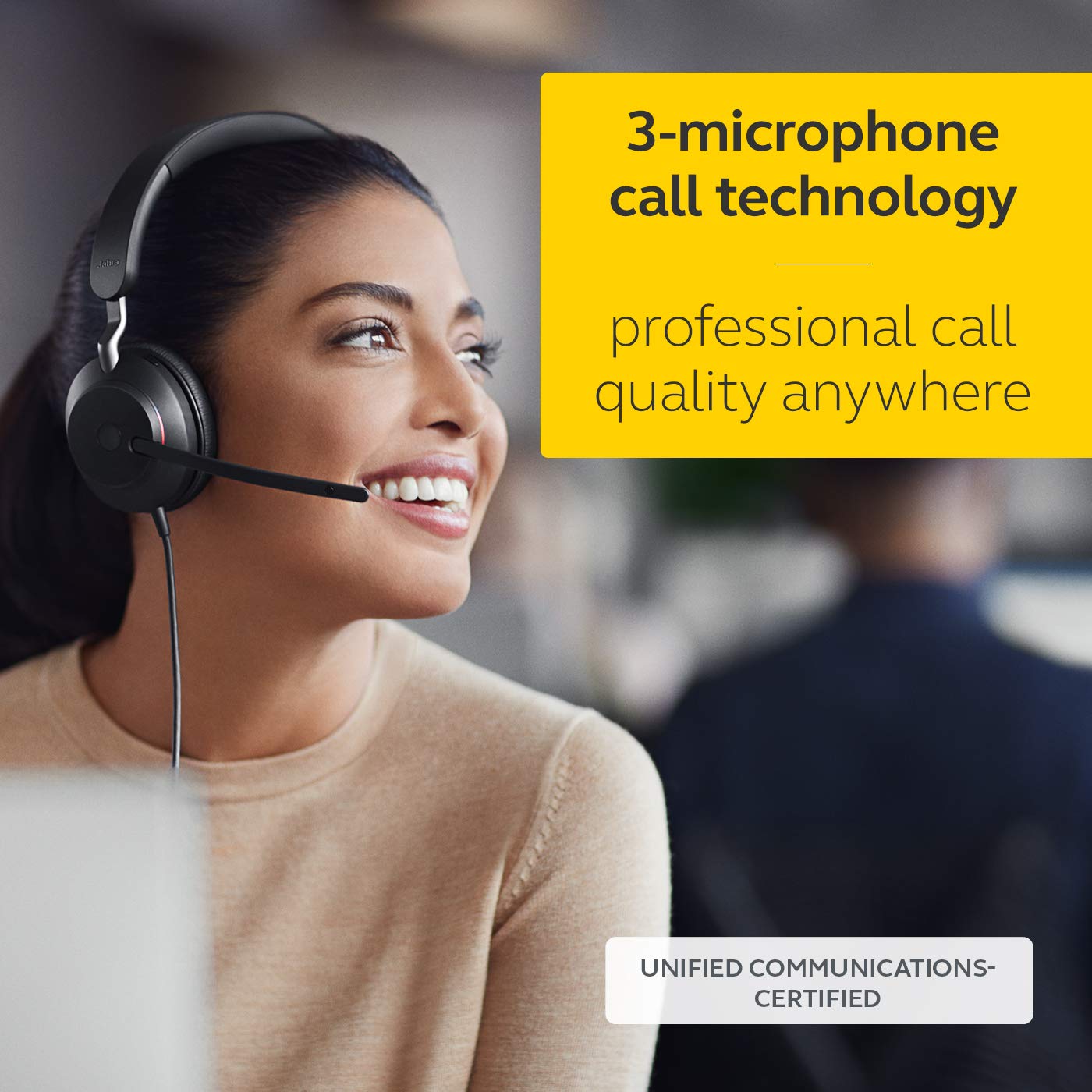 Jabra Jabra Evolve2 40 SE Wired Stereo Noise Cancelling Headset with 3 Mic Technology for Zoom and Google Meet Black - View 5 of 6