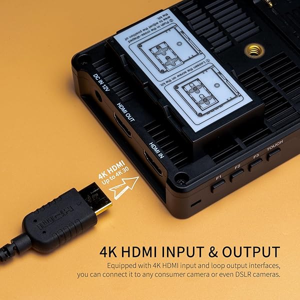 FEELWORLD "FEELWORLD F5 Prox 5.5" 1600nit DSLR Monitor: Touchscreen, 3D LUT, HDMI, & Power Kit for 4K Filmmaking" - View 8 of 11