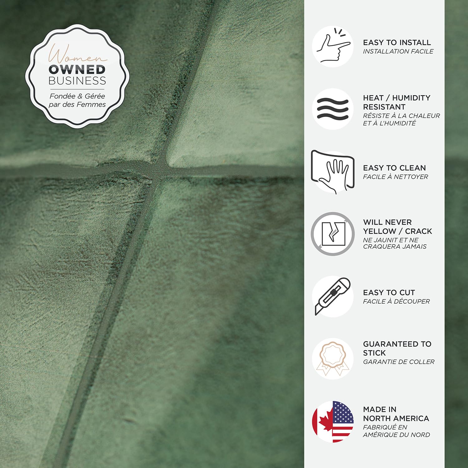 Smart Tiles SMART TILES Peel and Stick Backsplash 5 Sheets 9x9 3D Adhesive Tile for Kitchen Bathroom Wall Taza - View 5 of 6