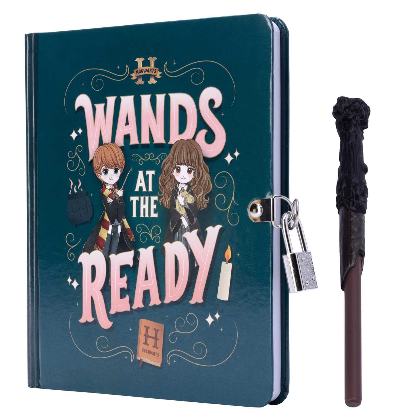 Insights Harry Potter Wands at the Ready Lock and Key Diary for Magical Adventures and Secret Notes