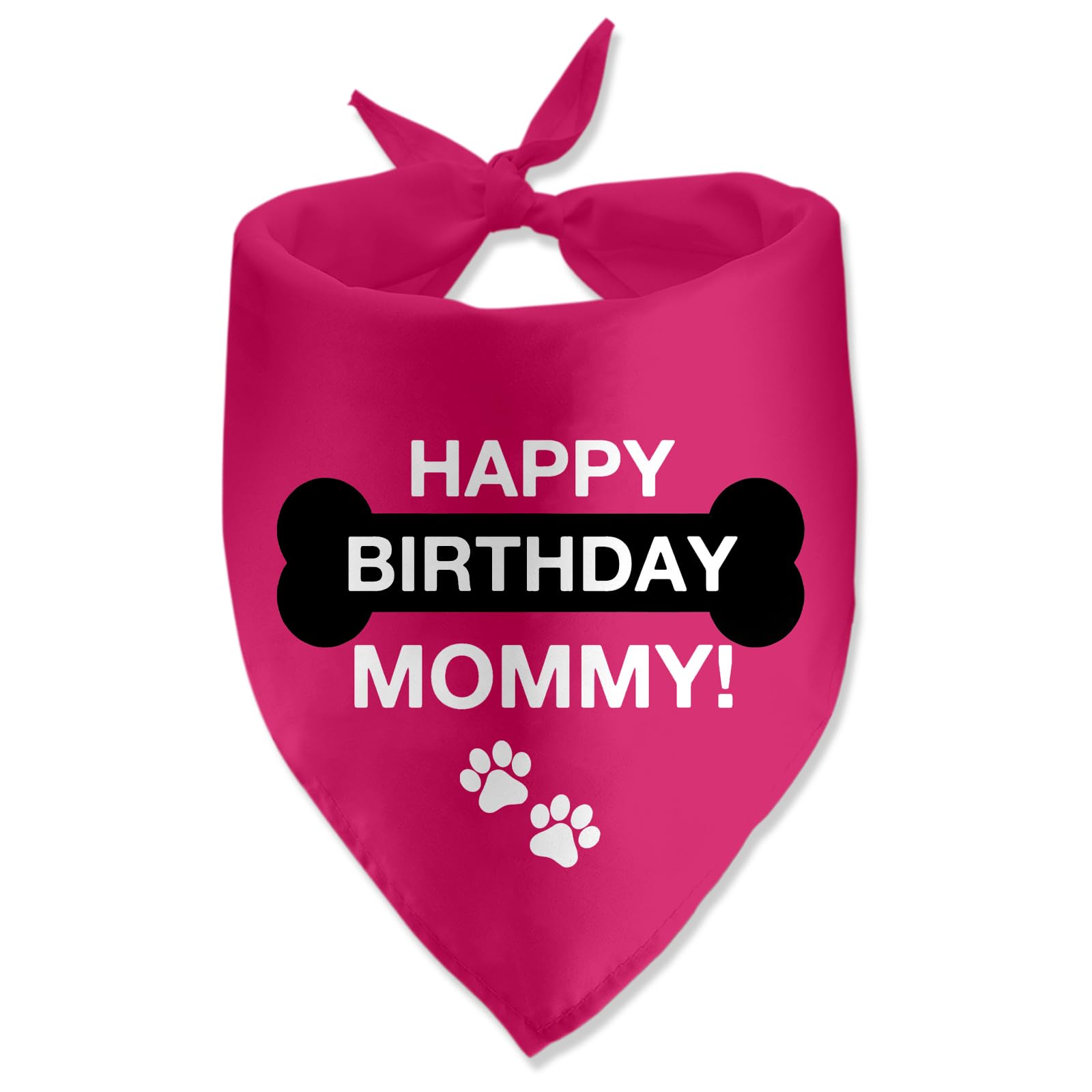 Lmaurrizt Happy Birthday Mommy Dog Bandana Triangle Scarf for Dogs Pet Accessories Perfect for Dog Lovers and Dog Moms