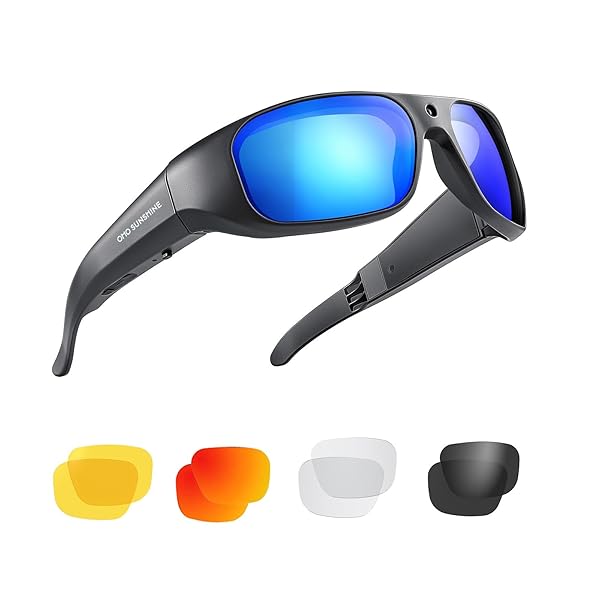 OhO sunshine OhO Camera Glasses 4K Pro 24M Resolution Smart Glasses with 256GB Memory UV400 Sunglasses for Outdoor Sports