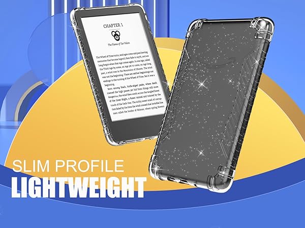 MoKo "MoKo 6" Kindle Case (11th Gen 2022) - Ultra Clear TPU Bumper Cover with Glitter | Flexible & Stylish Protection" - View 8 of 9