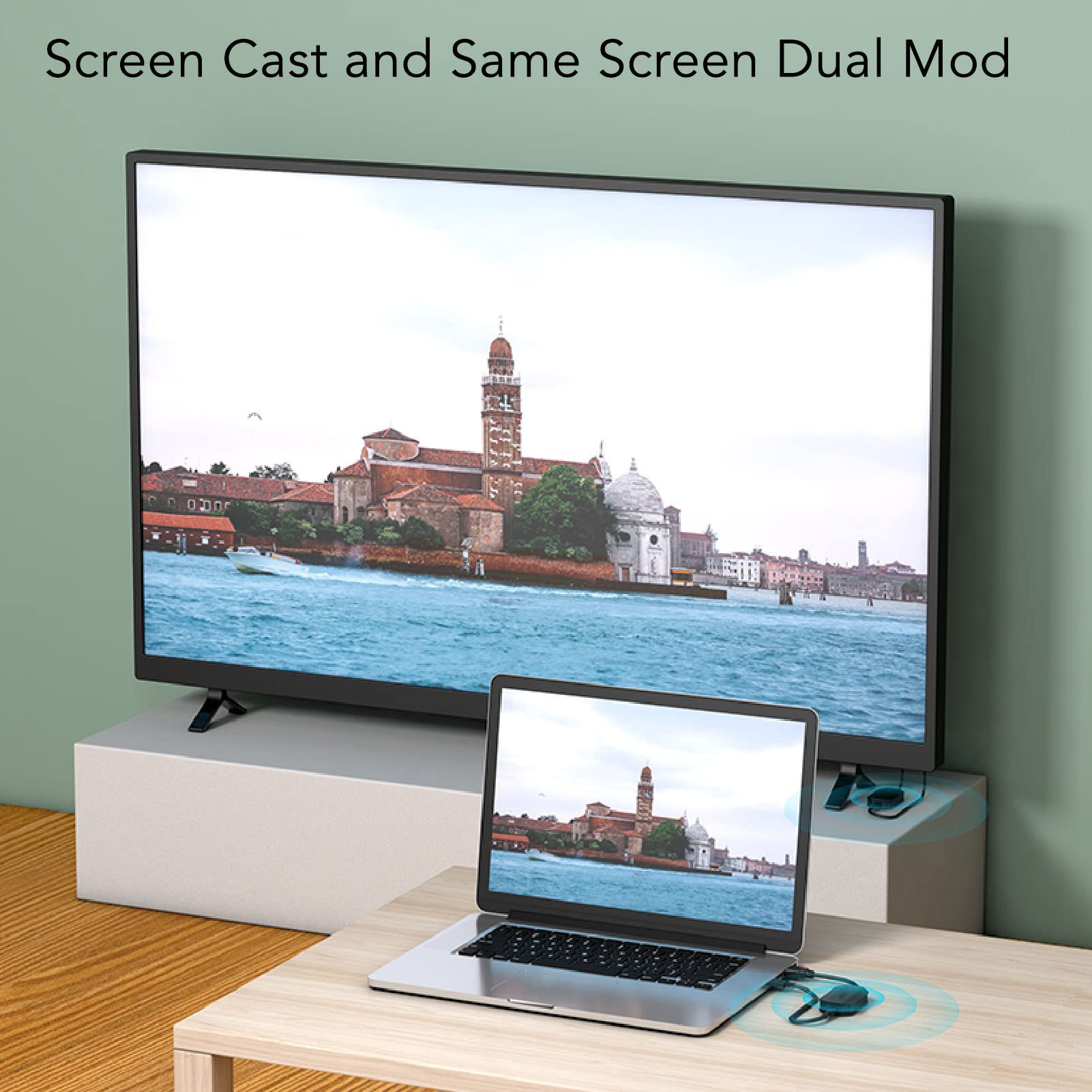 Sanpyl HDMI Transmitter and Receiver 4K Display Extender Kit for Screen Mirroring Video Audio to Monitor Projector HDTV Plug and Play - View 3 of 9