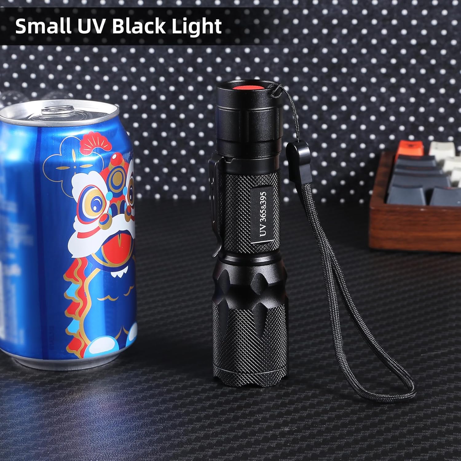 TNATRA TNATRA UV Flashlight 365nm 395nm Portable Zoomable LED for UV Glue Curing Pet Stain Detection Rocks Minerals Hunting Scorpion Finder - View 6 of 6