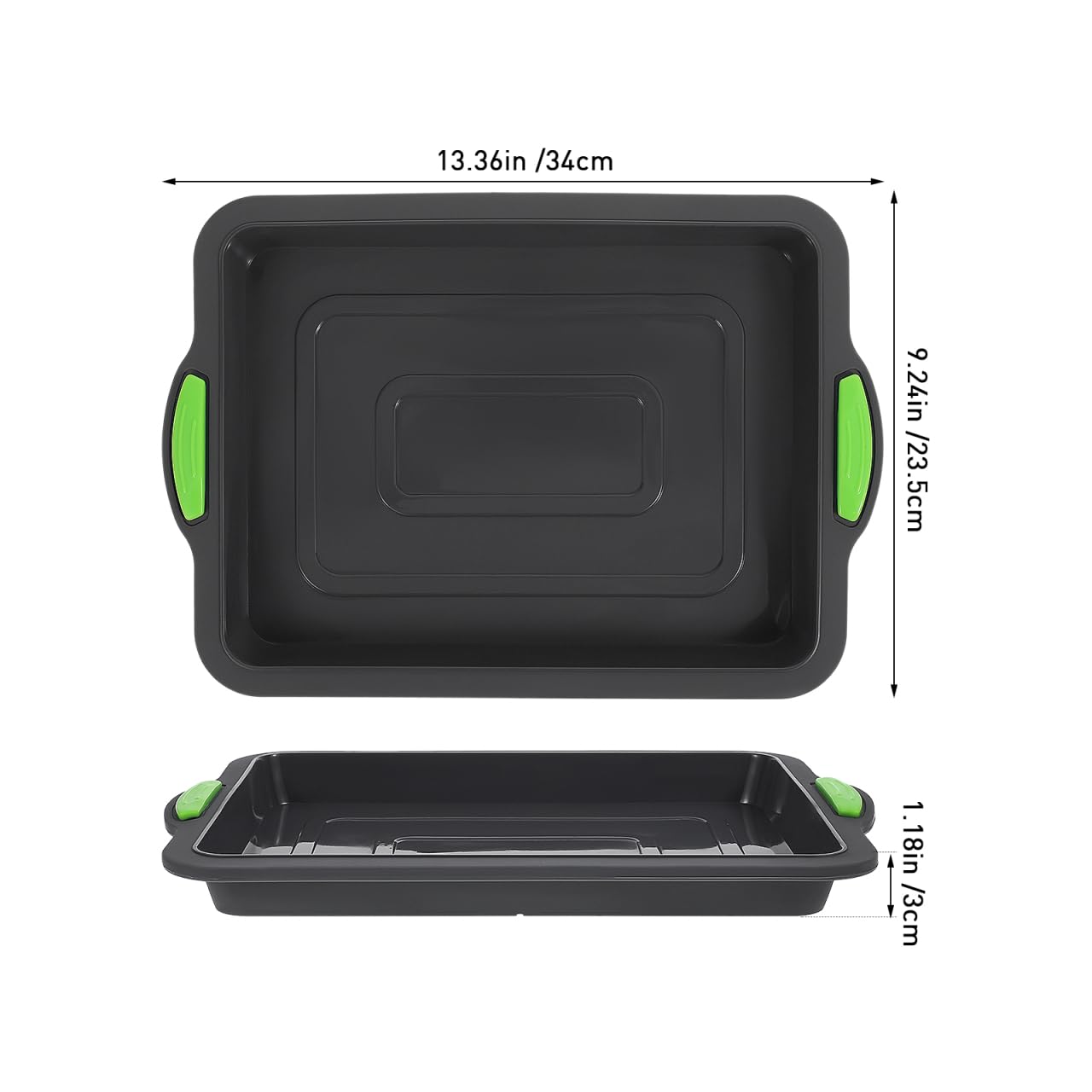 Hemoton Hemoton Nonstick Silicone Baking Sheet Tray Pan for Cookies and Cakes with Silicone Handle Ideal for Oven Use - View 3 of 9