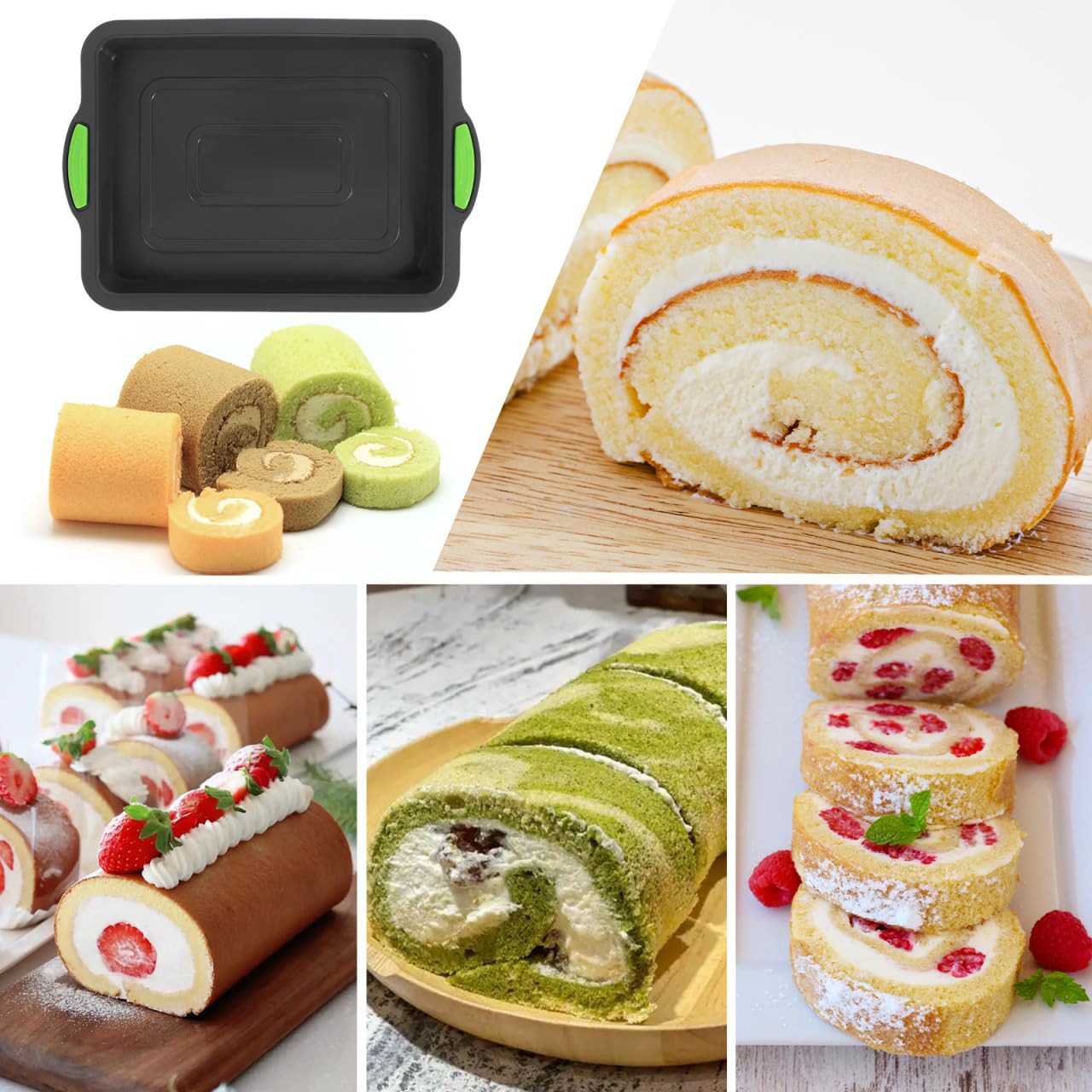 Hemoton Hemoton Nonstick Silicone Baking Sheet Tray Pan for Cookies and Cakes with Silicone Handle Ideal for Oven Use - View 6 of 9