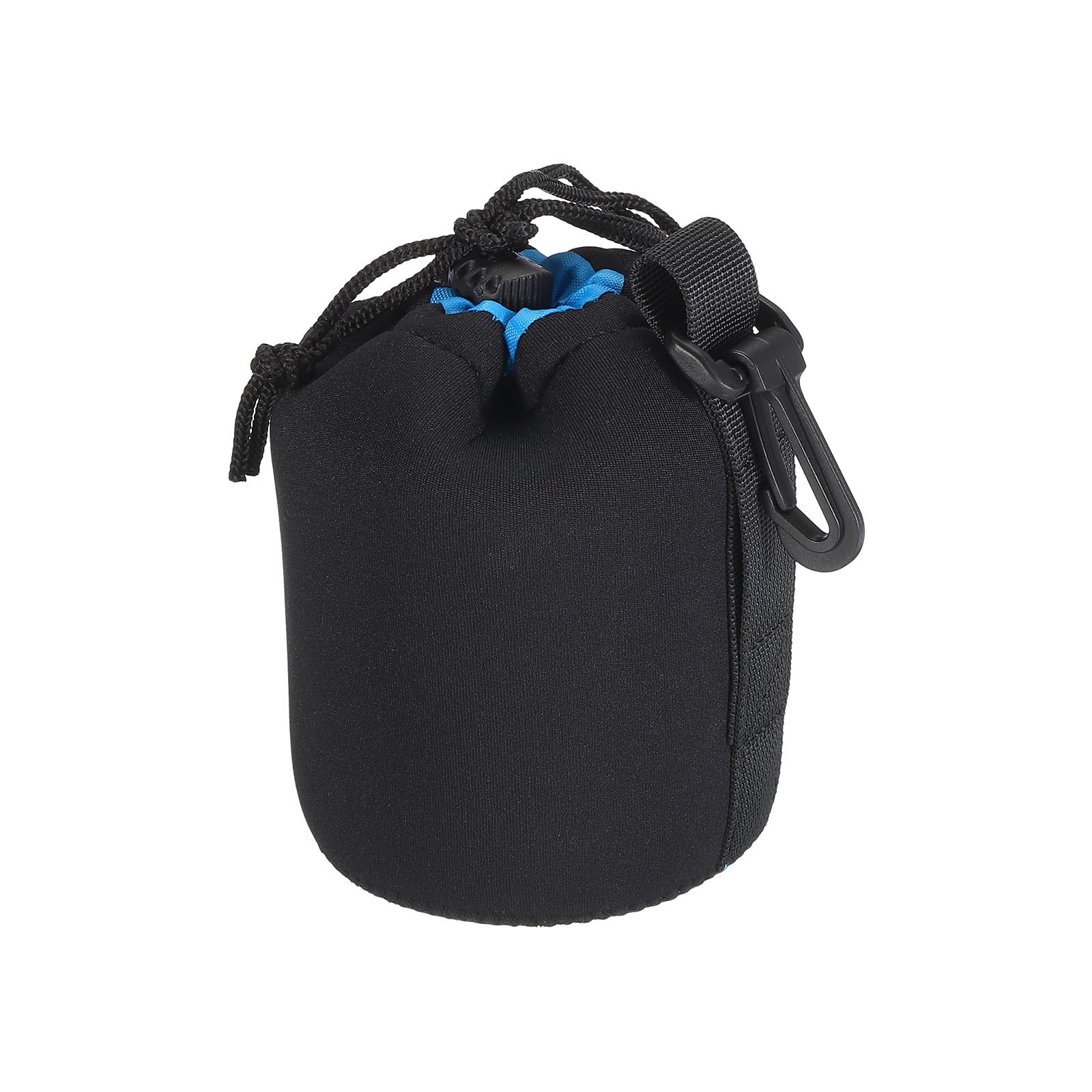 PATIKIL PATIKIL Camera Lens Bag Neoprene Drawstring Pouch for DSLR Lens and Coffee Cups 3.3 ID x 5.5 H Black Blue Protective Case - View 3 of 7