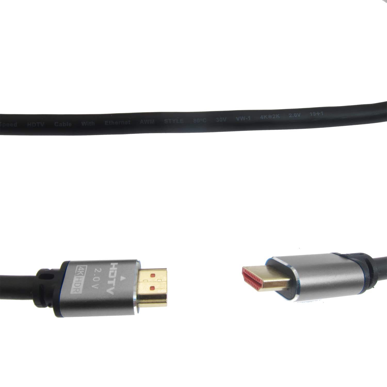 50 ft HDMI Cable High Speed 18Gbps 4K 60Hz Compatible for TV PS3 PS4 and More Long HDMI Cable for Gaming and Streaming 2PCS - View 3 of 6