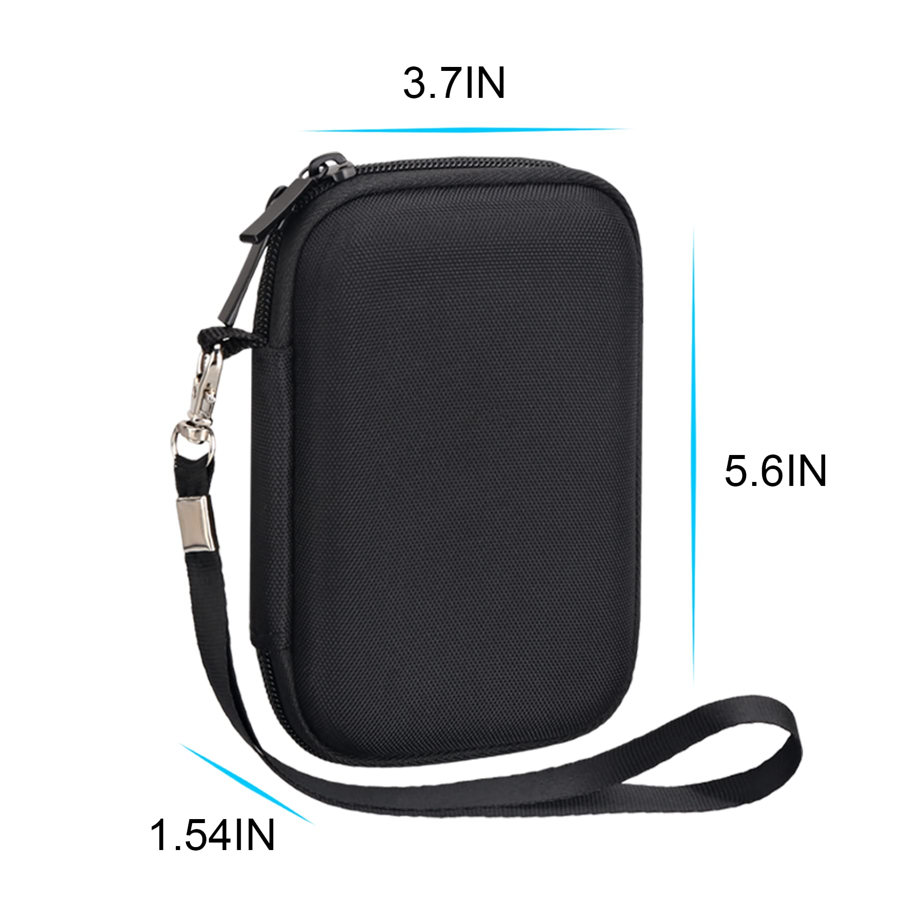 Lacdo Hard Drive Carrying Case for SanDisk PRO-G40 SSD 1TB 2TB 4TB USB-C Shockproof Water Repellent Travel Bag Black Gray - View 5 of 7