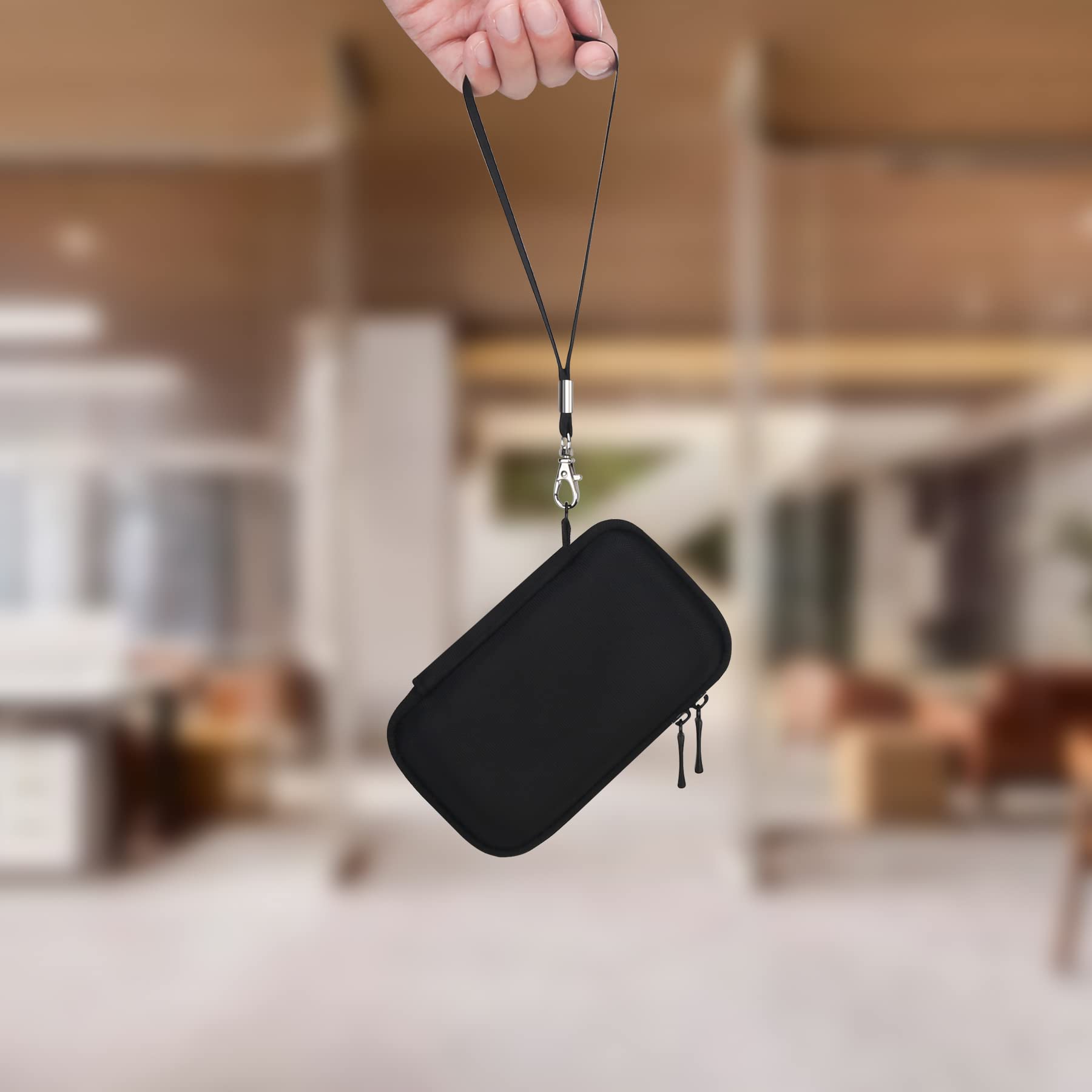 Lacdo Hard Drive Carrying Case for SanDisk PRO-G40 SSD 1TB 2TB 4TB USB-C Shockproof Water Repellent Travel Bag Black Gray - View 6 of 7