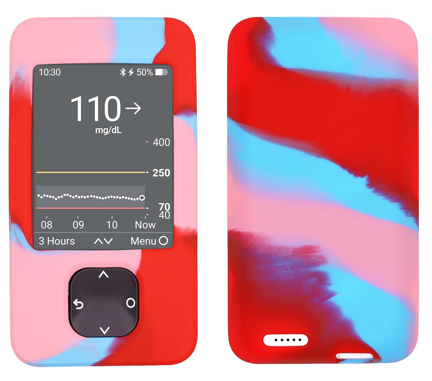 usastar-SNK USASTAR SNK Silicone Soft Case for Dexcom G6 and G7 Receiver Red Durable Protection - View 4 of 5