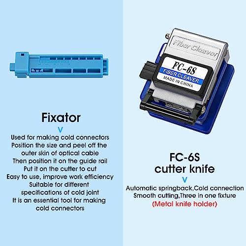 BAOSHLA BAOSHLA Fiber Termination Kit 11 in 1 FTTH Cold Connection Tool with Visual Fault Locator Optical Power Meter Cleaver Stripper Pliers Adapter - View 6 of 9