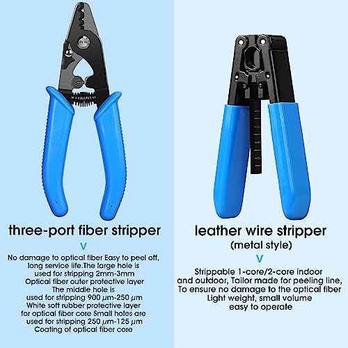 BAOSHLA BAOSHLA Fiber Termination Kit 11 in 1 FTTH Cold Connection Tool with Visual Fault Locator Optical Power Meter Cleaver Stripper Pliers Adapter - View 7 of 9
