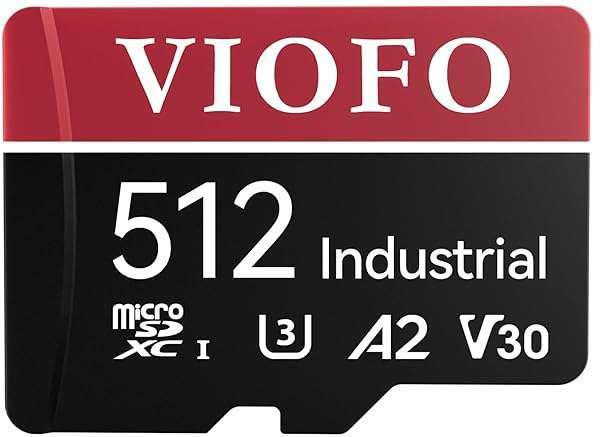 VIOFO VIOFO 512GB Industrial Grade microSD Card - U3 A2 V30 for Ultra HD 4K Video Recording & High Speed Performance