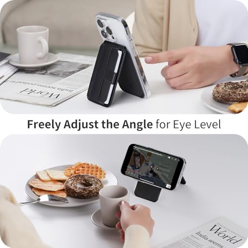 Sinjimoru Sinjimoru Magnetic Wallet for iPhone - Adjustable Stand, MagSafe Compatible, Lavender Color - View 9 of 9