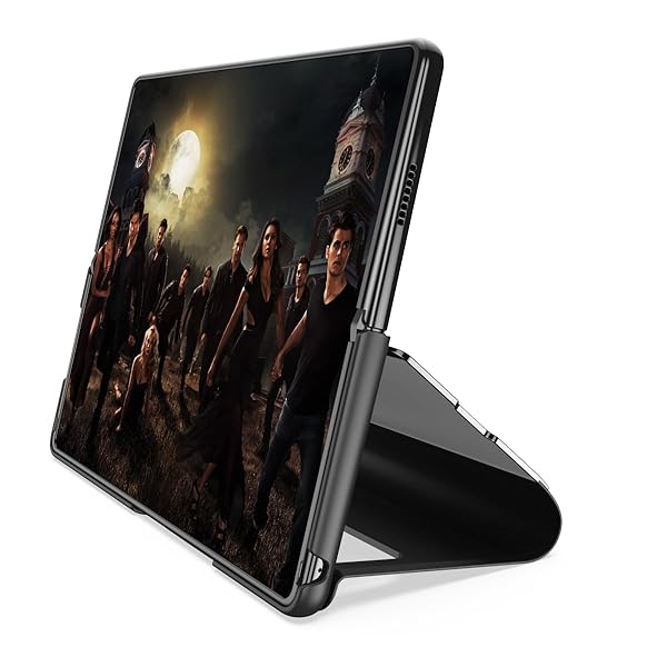 LEMAXELERS LEMAXELERS Slim Mirror Design Case for Galaxy Z Fold 5 5G Clear View Flip Bookstyle Ultra Slim Protective Shell with Kickstand - View 6 of 7