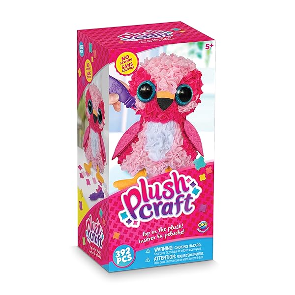The Orb Factory Orb Factory PlushCraft 3D Flamingo Fun Craft Kit for Kids Creative DIY Activity