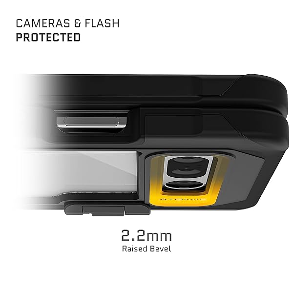 Ghostek Ghostek ATOMIC Slim Clear Case for Google Pixel Fold with Aluminum Bumper Heavy Duty Shockproof Protection Designed for 2023 Model Black - View 5 of 10