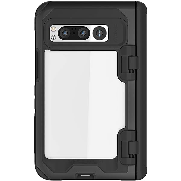 Ghostek Ghostek ATOMIC Slim Clear Case for Google Pixel Fold with Aluminum Bumper Heavy Duty Shockproof Protection Designed for 2023 Model Black - View 2 of 10