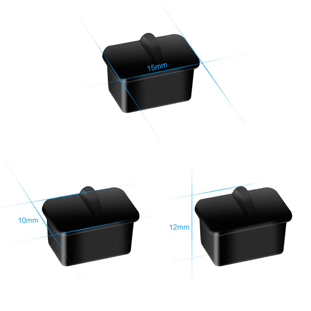 OPSTRAN SFP-A 100 Count Dust Cover Caps for Ethernet Ports Network Switches Routers Hubs Black Silicone Protector 15x10x17mm - View 6 of 7