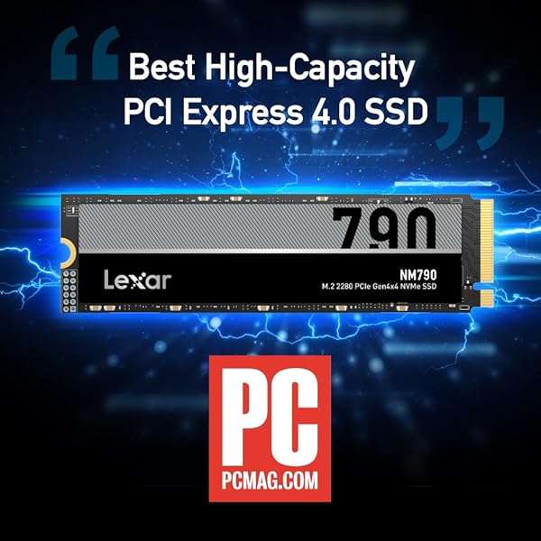 Lexar Lexar 1TB NM790 SSD: Fast PCIe Gen4 NVMe M.2 Drive for PS5 & Creators - 7400 MB/s Read/Write Speed - View 7 of 9