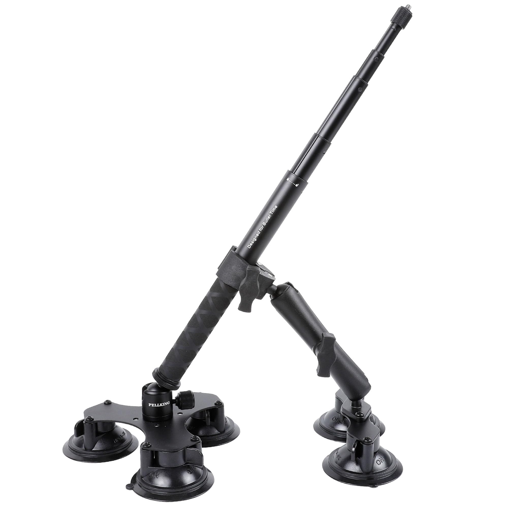 "PellKing 5-in-1 Suction Car Mount for Insta360 & GoPro Max - Includes 44.9" Selfie Stick"