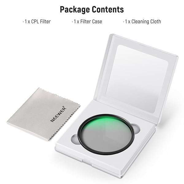 NEEWER NEEWER 77mm Polarizer Filter - Ultra Slim Multi-Coated CPL for Enhanced Contrast & Reduced Glare - View 8 of 8