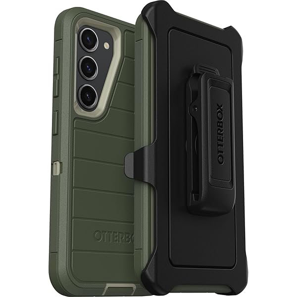 OtterBox OtterBox Galaxy S23 Defender Series Case Lichen The Trek Rugged Durable with Port Protection Holster Clip Kickstand Microbial Defense