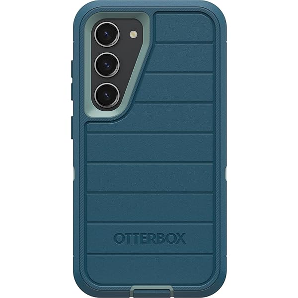 OtterBox OtterBox Galaxy S23 Defender Series Case Manoeuvre Blue Rugged Durable with Port Protection Holster Clip Kickstand Microbial Defense - View 5 of 8