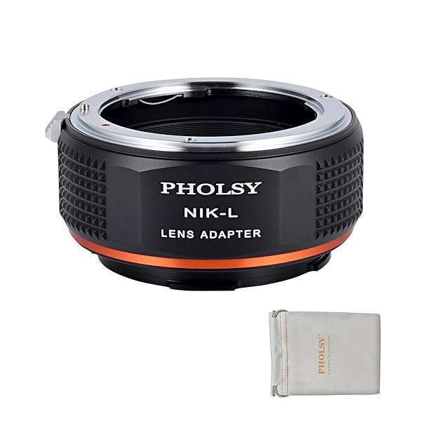 PHOLSY PHOLSY Nikon F to L Lens Mount Adapter for Leica SL2, CL, TL2, Lumix S5 & Sigma fp - Compatible with AI, AIS, AF, AF-I, AFS Lenses