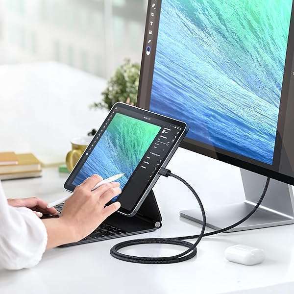 Satechi Buy Satechi USB C Thunderbolt 4 Cable - 8K Display, 40Gbps Data, 240W PD Charging for iPhone 15 Pro & MacBooks - View 7 of 7