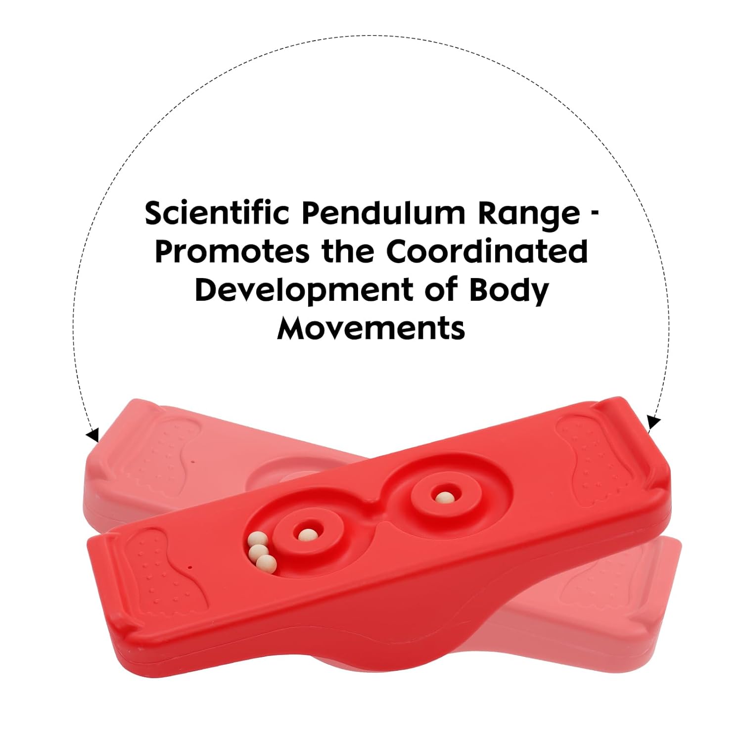 Joonly Kids Rocking Seesaw Balance Board with 5 Wooden Balls for Sensory Training Indoor Outdoor Activity Toy - View 4 of 8