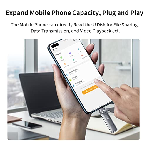 SSK SSK 1TB USB Drive, External SSD USB Fast 550MB/s 2-in-1 Dual Drive USB Type C+ USB A 3.2 Gen2 Solid State Thumb Drive SSD Stick for iPhone 15/PS4/Android Phone/Tablet/Windows/Mac - View 7 of 7