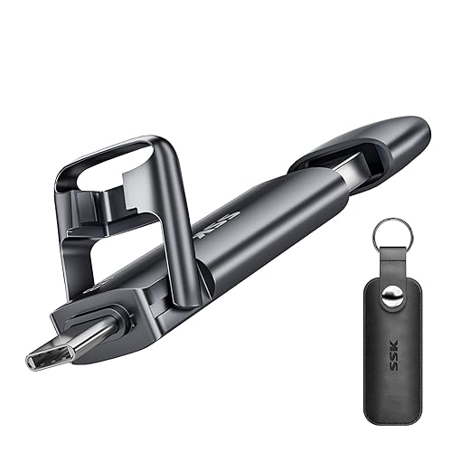 SSK SSK 1TB USB Drive, External SSD USB Fast 550MB/s 2-in-1 Dual Drive USB Type C+ USB A 3.2 Gen2 Solid State Thumb Drive SSD Stick for iPhone 15/PS4/Android Phone/Tablet/Windows/Mac