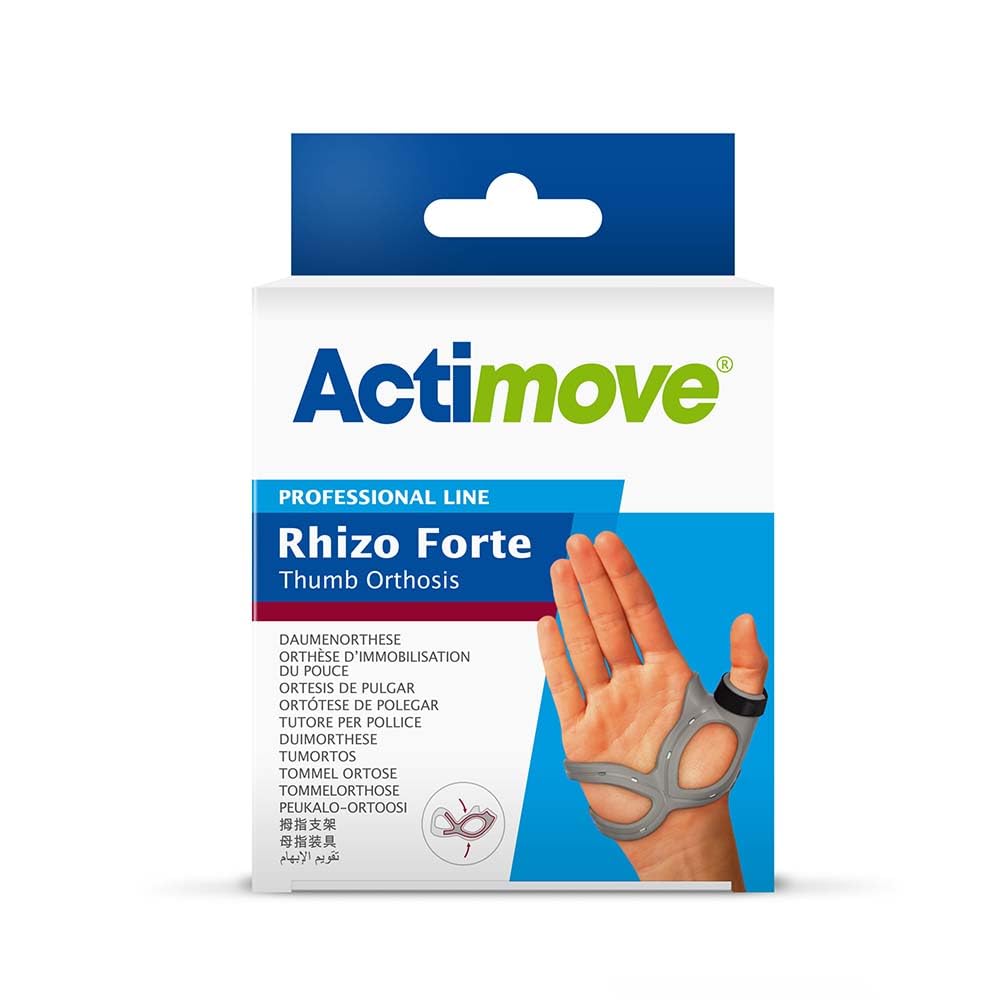 Actimove Actimove Professional Rhizo Forte Thumb Brace for Arthritis UCL Injuries Soft Tissue Support Post-Operative Immobilization Grey Right Small - View 3 of 5