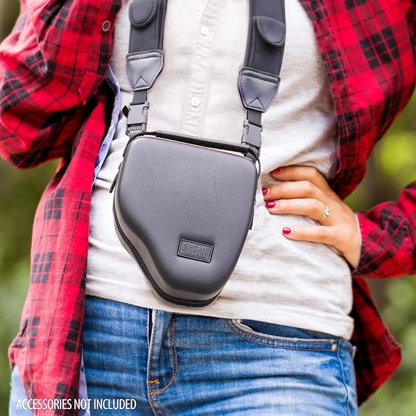 USA Gear USA GEAR Hard Shell DSLR Camera Case - EVA Protection, Quick Access, Padded Interior for Nikon, Canon, Olympus & More - View 8 of 11