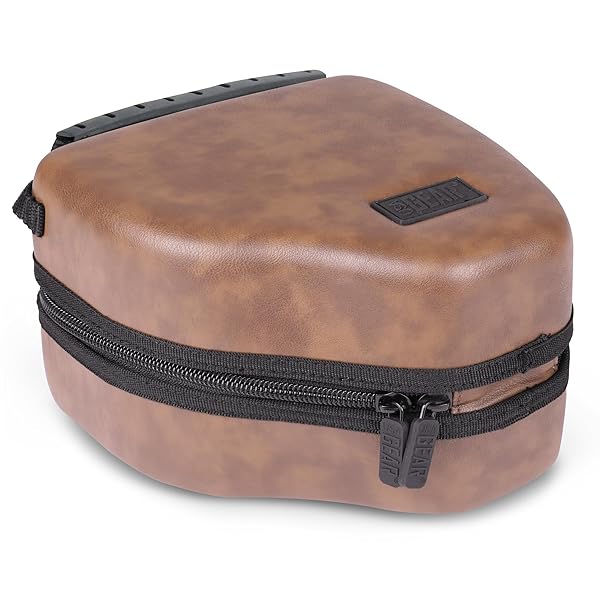 USA Gear USA GEAR Hard Shell DSLR Camera Case - EVA Protection, Quick Access, Padded Interior for Nikon, Canon, Olympus & More (Brown Vegan) - View 5 of 11