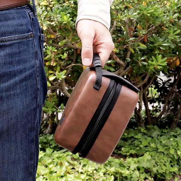 USA Gear USA GEAR Hard Shell DSLR Camera Case - EVA Protection, Quick Access, Padded Interior for Nikon, Canon, Olympus & More (Brown Vegan) - View 7 of 11