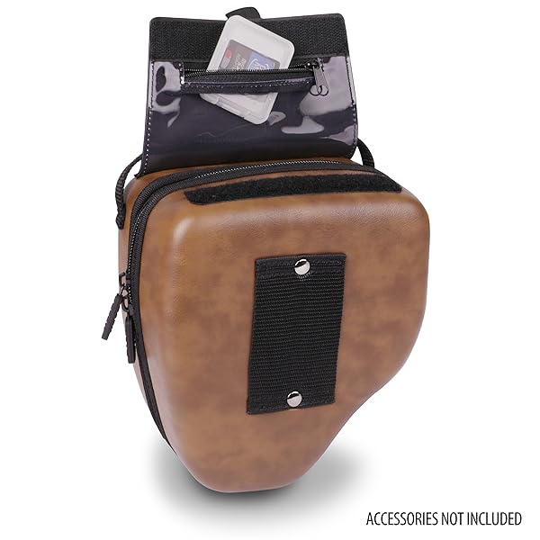 USA Gear USA GEAR Hard Shell DSLR Camera Case - EVA Protection, Quick Access, Padded Interior for Nikon, Canon, Olympus & More (Brown Vegan) - View 9 of 11