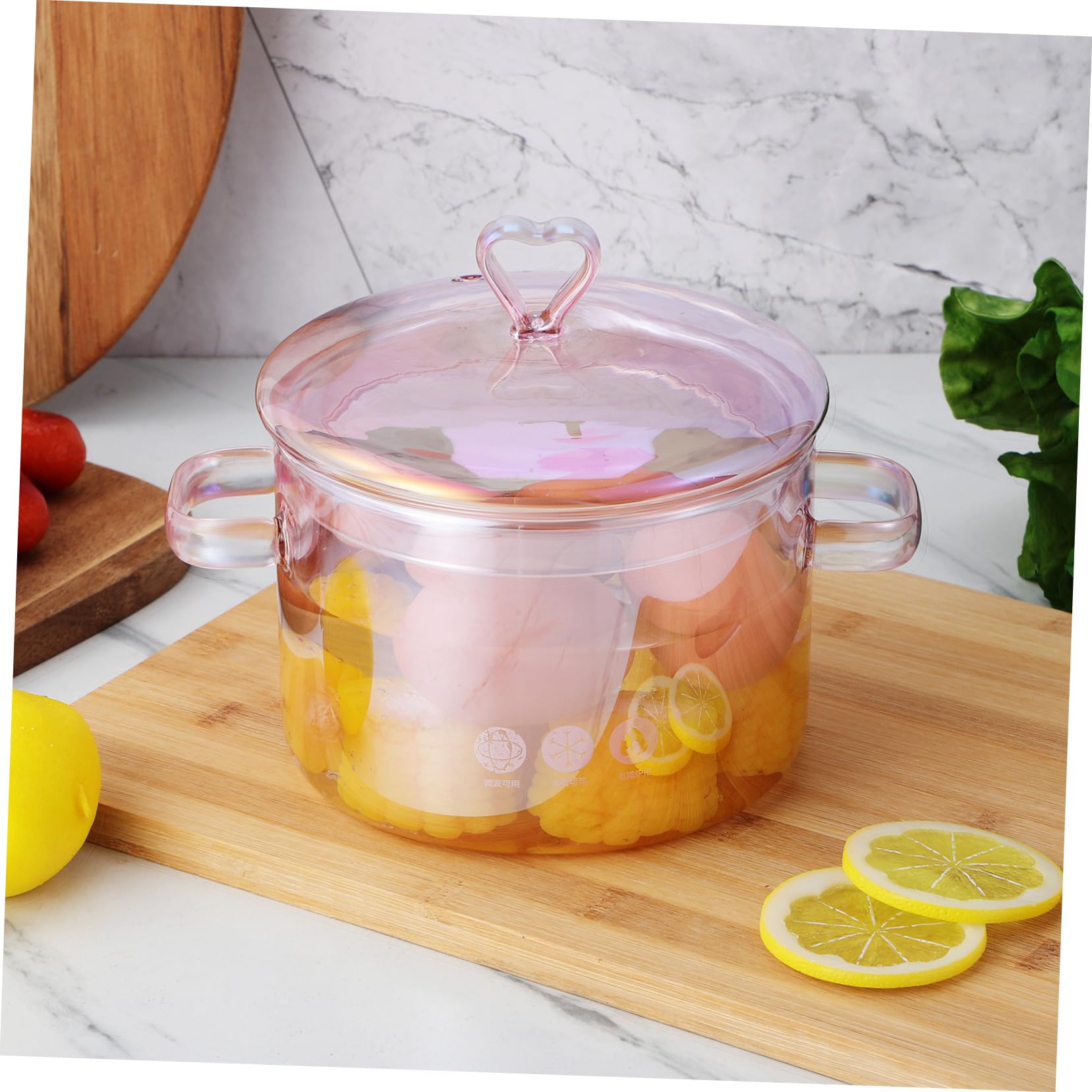 DOITOOL DOITOOL 1.5L Heat Resistant Simmer Pot Clear Glass Cookware for Cooking Pasta Soup Milk Baby Food with Lid - View 6 of 9