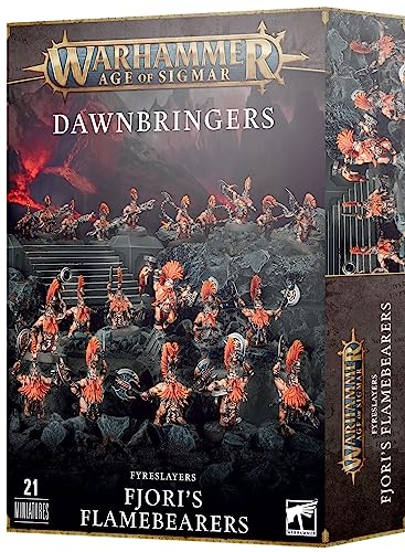 Games Workshop Games Workshop Warhammer Age of Sigmar Dawnbringers Fyreslayers Fjoris Flamebearers Miniature Set