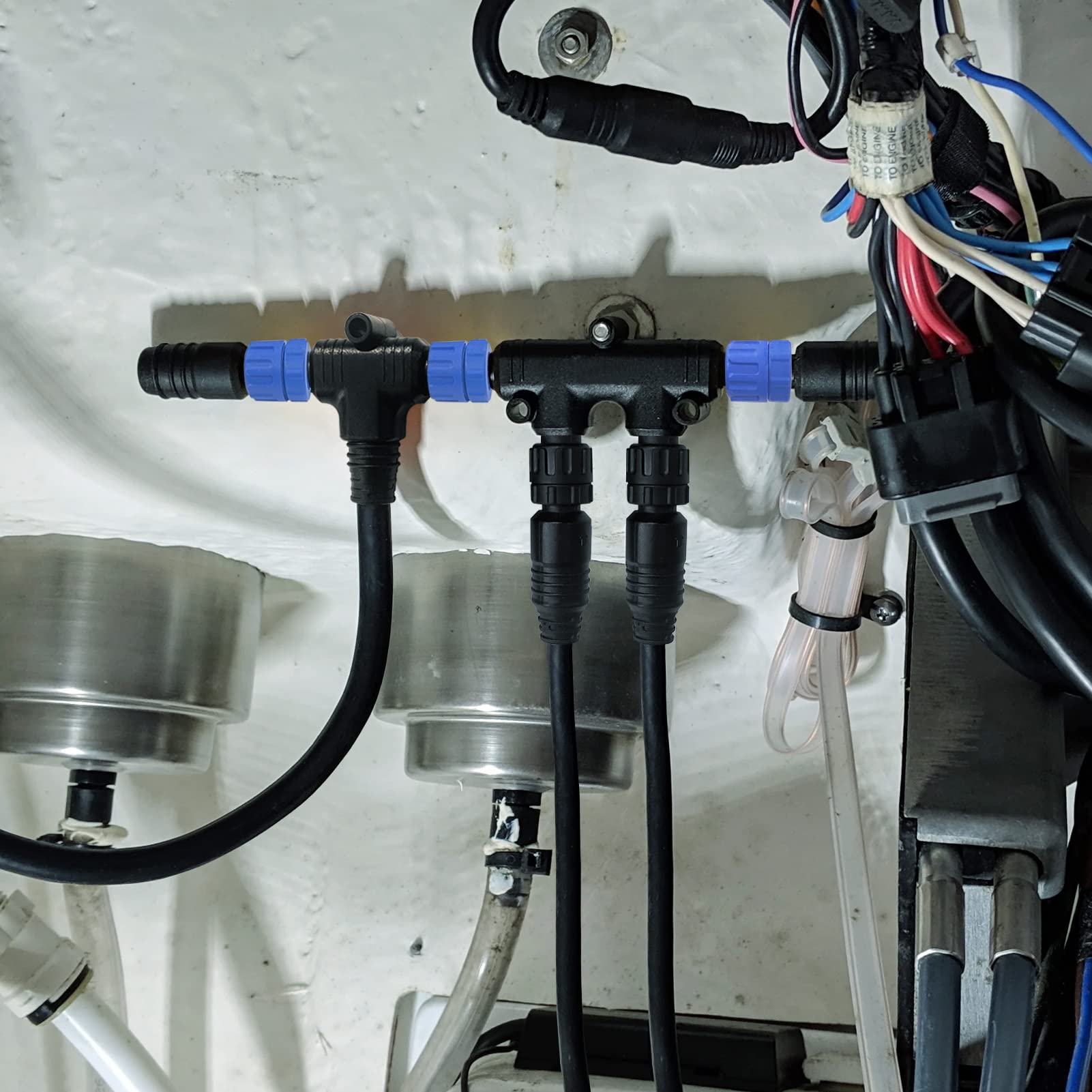 NOVINO NOVINO NMEA 2000 Starter Kit for Lowrance Simrad Garmin Marine Grade with Backbone Cables Drop Cables Tees and Terminators - View 6 of 7