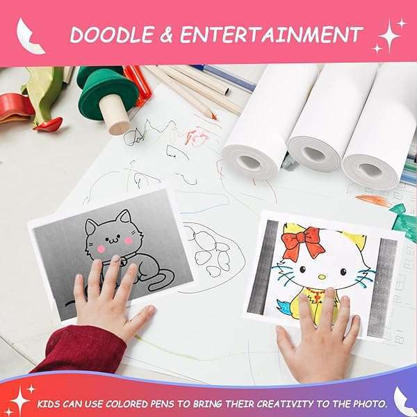 MIARALA MIARALA 15 Rolls Instant Camera Paper Refill - HD Print for Kidizoom & Most Kids Cameras (57x25mm) - View 6 of 8