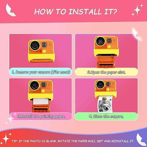 MIARALA MIARALA 15 Rolls Instant Camera Paper Refill - HD Print for Kidizoom & Most Kids Cameras (57x25mm) - View 8 of 8