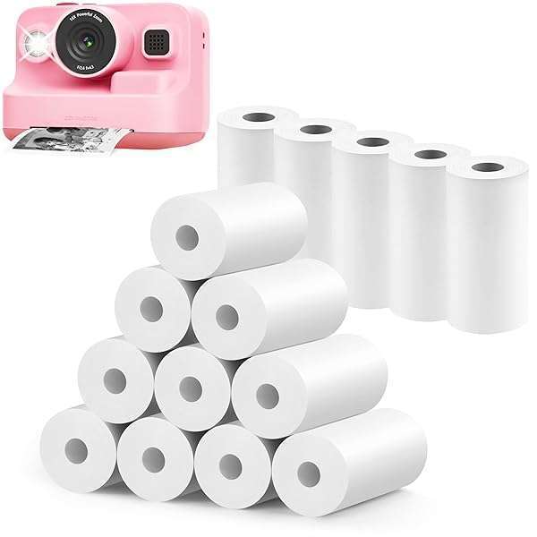 MIARALA MIARALA 15 Rolls Instant Camera Paper Refill - HD Print for Kidizoom & Most Kids Cameras (57x25mm) - View 2 of 8